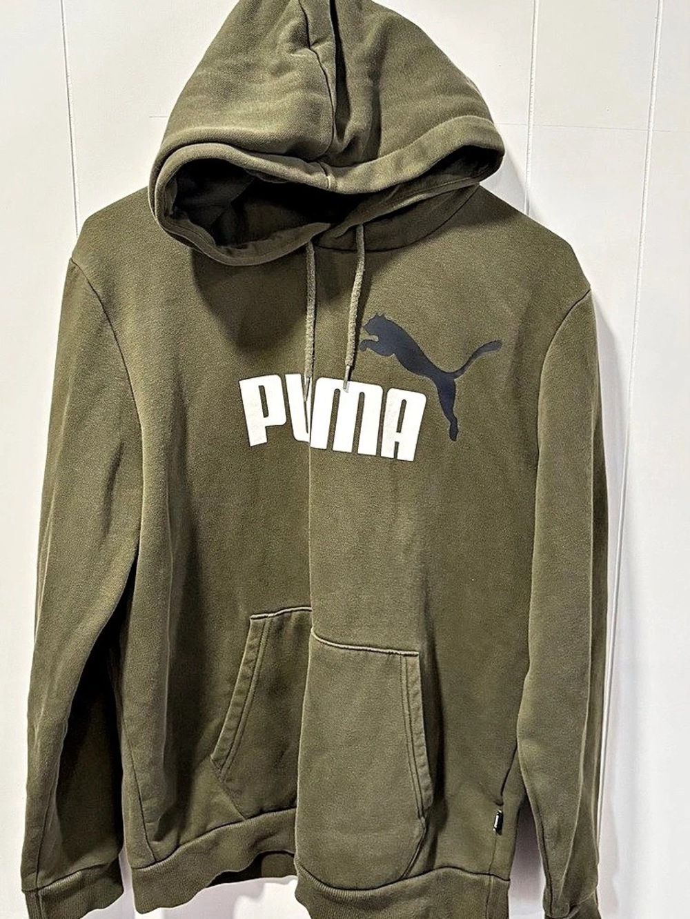 Puma Big Logo Hoodie Men's Green Medium